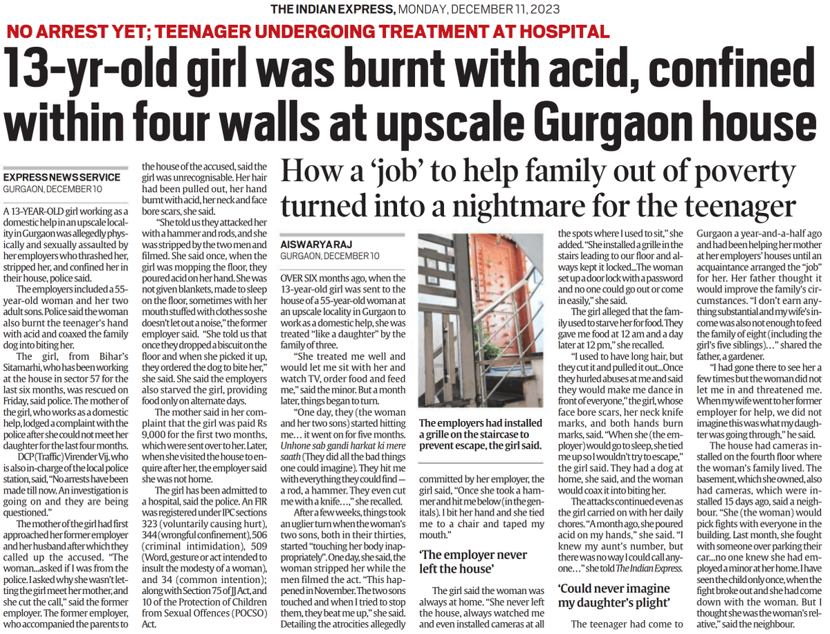 Unbelievably insane and inhuman levels of cruelty, that too, to a 13-year-old child! I hope the 3 perps are caught soon and are punished for a long time, and ostracized/banished from civilized society.