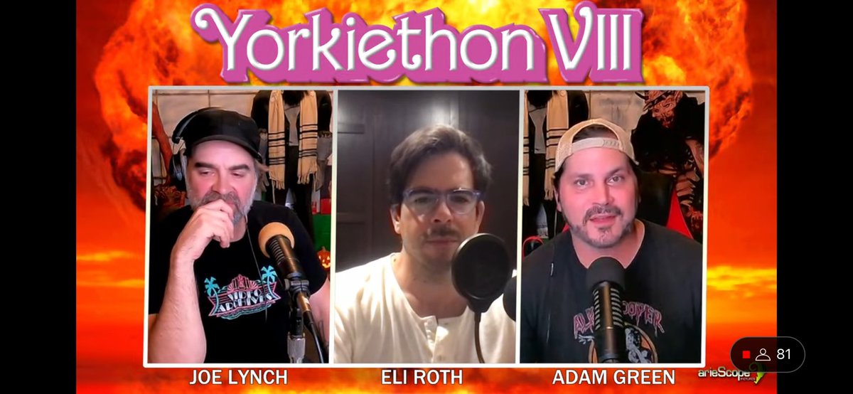 Nearly pooped myself the second Adam said “Writer and director of Cabin Fever.” What an awesome guest to close out this year’s event. #Yorkiethon8.