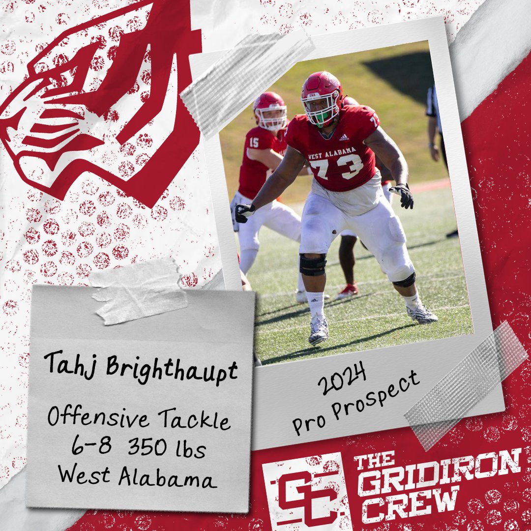The Gridiron Crew 🏈 (@gridiron_crew) on Twitter photo ⚠️ Attention Pro Scouts, Coaches, and GMs ⚠️
You need to look at 2024 Pro Prospect, Tahj Brighthaupt <a href="/Bigtahj_/">Tahj Brighthaupt</a>, an OT from <a href="/uwa_football/">West Alabama FB</a>
👀 See our Interview: thegridironcrew.com/tahj-brighthau…
#2024ProProspect #DraftTwitter #NFLDraft #NFL #CFLDraft #CFL #ProFootball 🏈 ⚠️ Attention Pro Scouts, Coaches, and GMs ⚠️
You need to look at 2024 Pro Prospect, Tahj Brighthaupt <a href="/Bigtahj_/">Tahj Brighthaupt</a>, an OT from <a href="/uwa_football/">West Alabama FB</a>
👀 See our Interview: thegridironcrew.com/tahj-brighthau…
#2024ProProspect #DraftTwitter #NFLDraft #NFL #CFLDraft #CFL #ProFootball 🏈