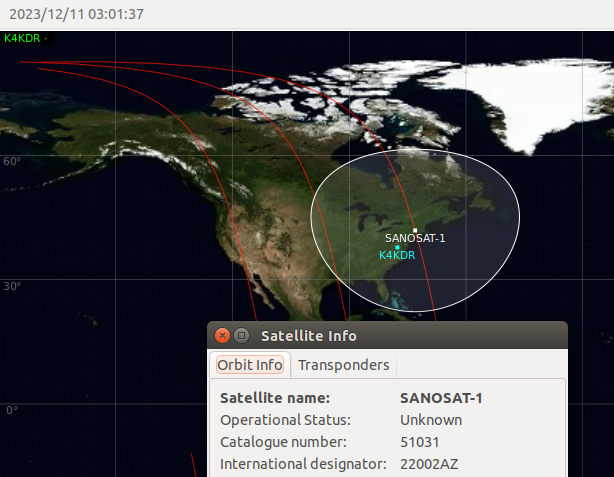 scott23192's tweet photo. SanoSat-1 Digi??    Think GreenCube on 6 cups of coffee!     70cm LEO Doppler > find it > track it > TRANSMIT! > Receive? > repeat > adjust Doppler > repeat > it's gone....   Fun stuff!      Give it a try &amp; see you on the 'Digipeated Message' list!! https://t.co/7ONIQMrCE8