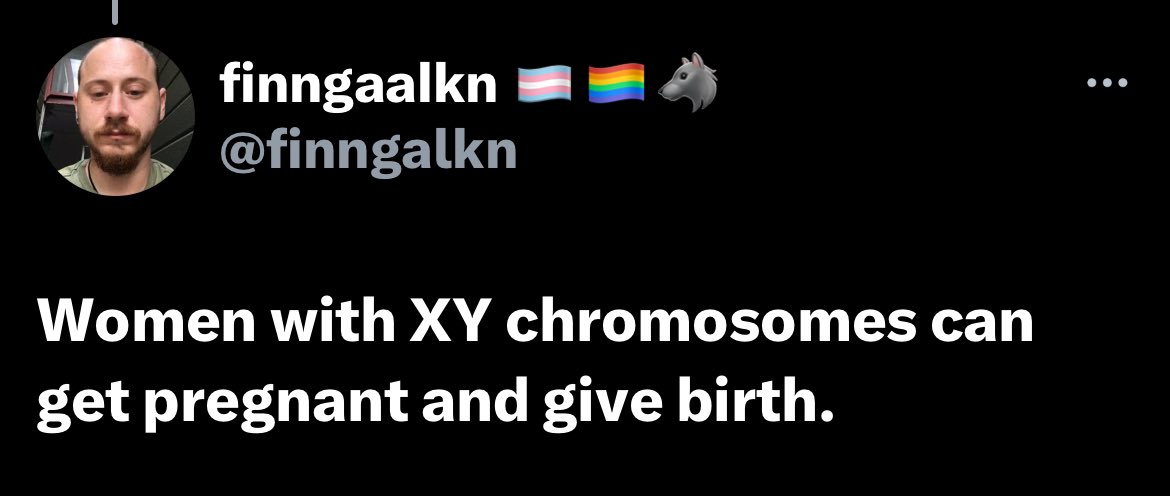 🤣🤣🤣🤣🤣

XY chromosomes = Biological MALE 

XX Chromosomes = Biological FEMALE.

Women aren’t born with XY chromosomes, thus XY literally cannot get pregnant due to the fact that XY are MEN!

#ClownWorld #ClownsIdiots #Haha #LMFAO #LMAO #Uneducated #DumbReply #IDIOCRACY
