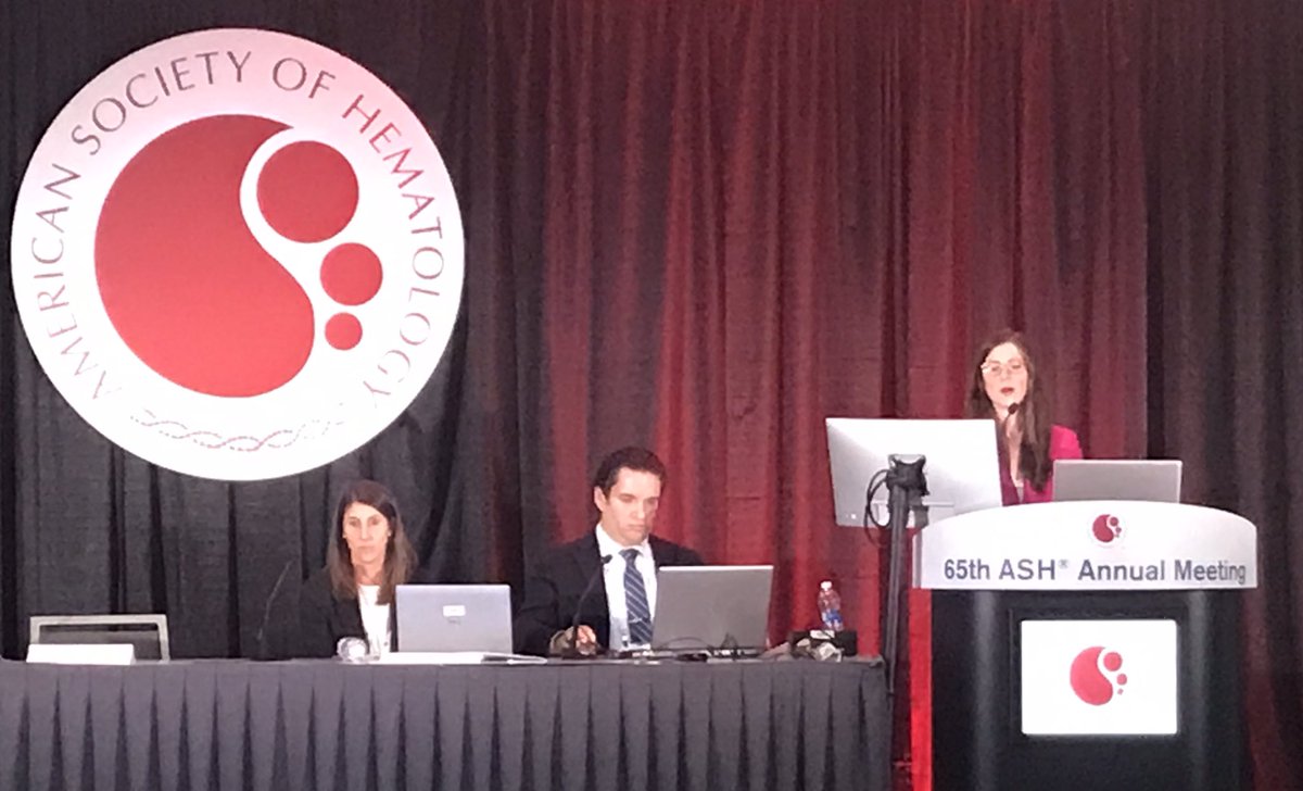 #ASH23 @beckyzon presenting analysis of CHIP and VTE risk @BrighamHeme @DanaFarber #nonmalignantclassicalbenignheme getting close to @AmyDeZern territory