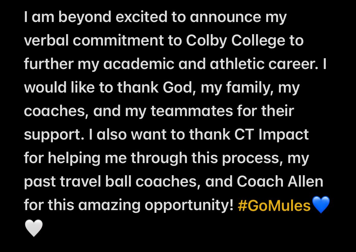 Sophia Meade (@sophiameade2024) on Twitter photo So excited for the next 4!! <a href="/ColbySoftball/">Colby Softball</a> <a href="/CTimpact18u_P/">CT Impact 18u premier</a> <a href="/CTImpactSB/">Connecticut Impact Softball Club 2025</a> So excited for the next 4!! <a href="/ColbySoftball/">Colby Softball</a> <a href="/CTimpact18u_P/">CT Impact 18u premier</a> <a href="/CTImpactSB/">Connecticut Impact Softball Club 2025</a>