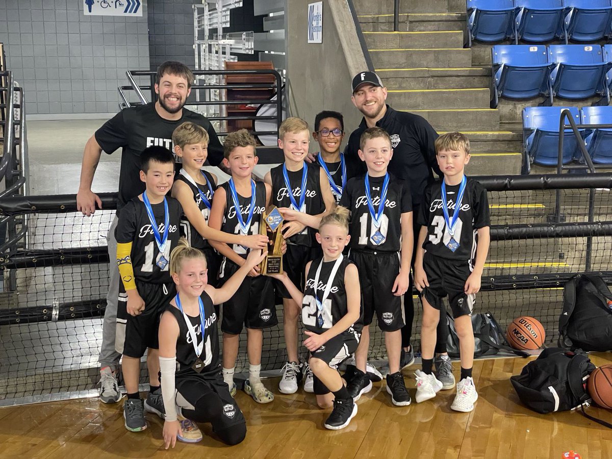 Congrats to Future 4th grade 2032 black, back to back weekends with another first place finish. Won two games by one (including the championship) Played with so much grit and togetherness. Fun to see kids buying into the little things. Winning with unselfishness. #futurefamily