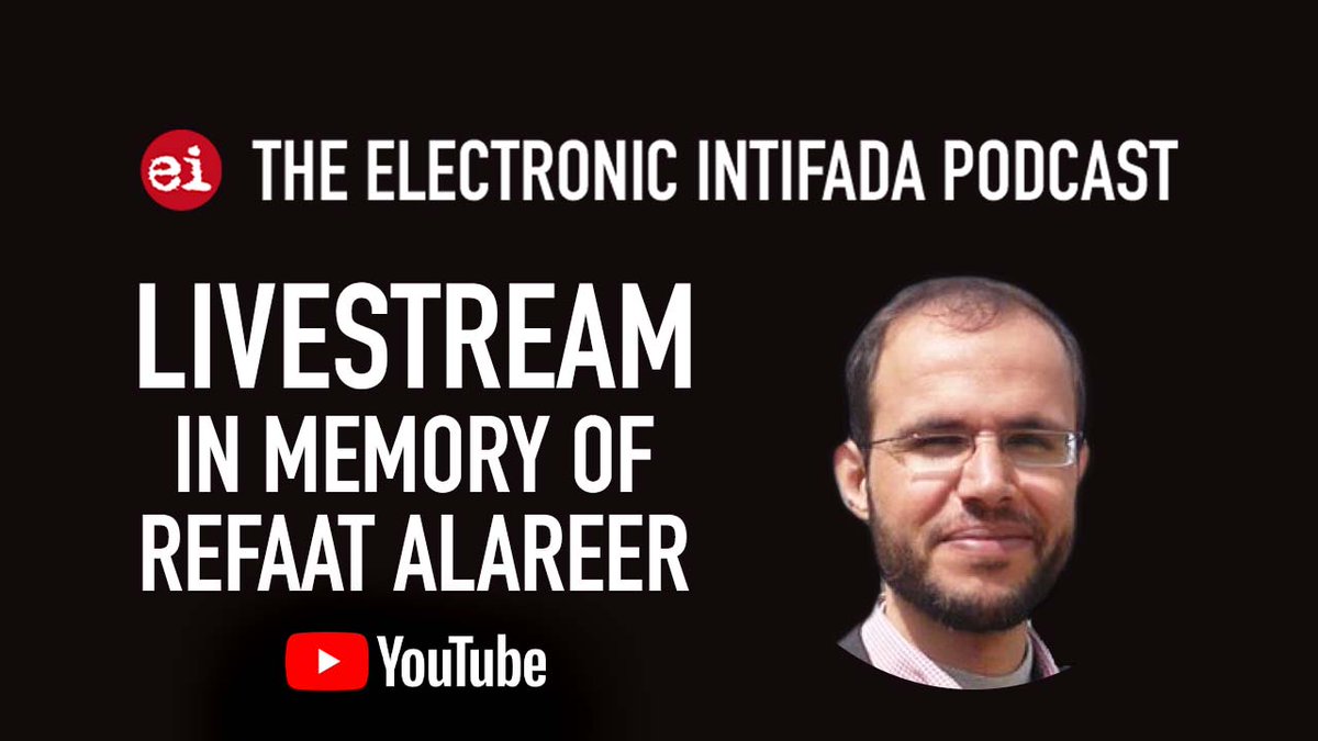 Join us for a livestream tomorrow to honor the legendary writer and educator Dr. Refaat Alareer, who was murdered last week by Israel. Together with his students, colleagues and loved ones, we will celebrate his life and legacy. Tune in here: bit.ly/46U4spF