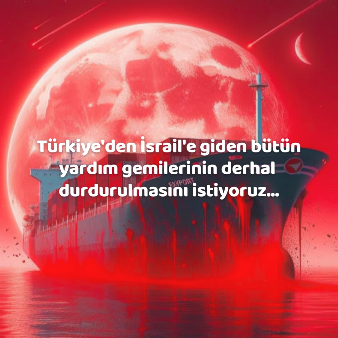 <a href="/ticaret/">T.C. Ticaret Bakanlığı</a> İsrail ile ilişkileri kesin!

#gemileridurdurun