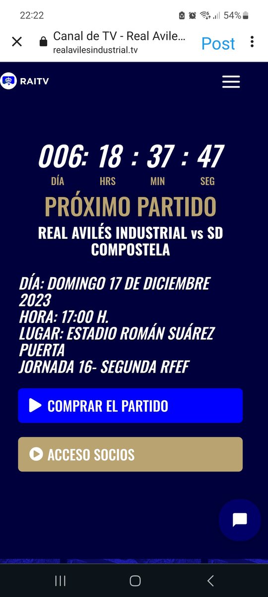 Compos_fiel's tweet image. O partidazo do Avilés- Compos, pódese comprar na sua web. 
📺 👇.