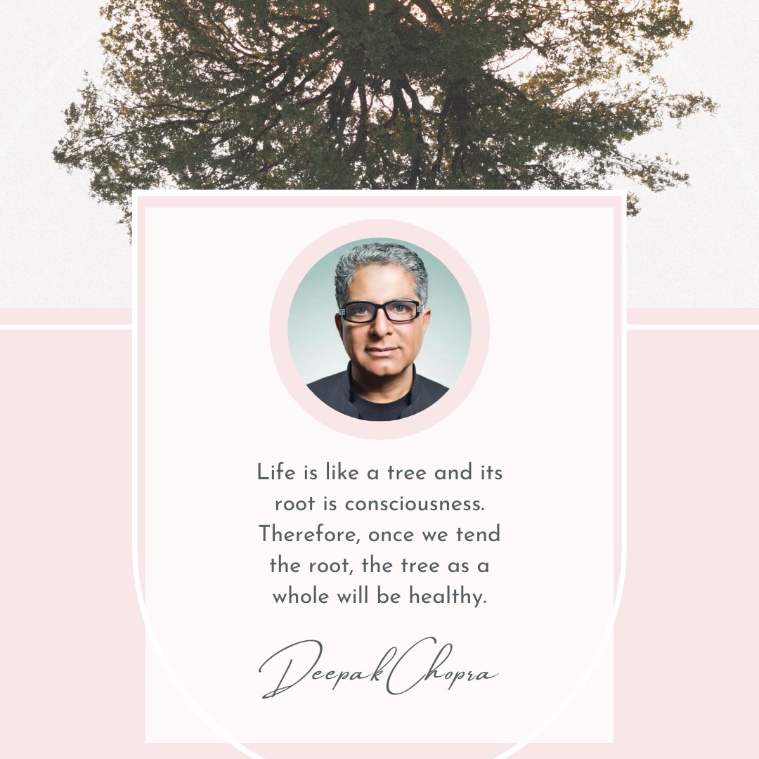 Deepak Chopra could not have said it any better with a visual that is not only powerful but can simply explain the complexity.

Share yours!

-
#WellnessJourney #HolisticHealth #lifecoachingonline #fitnessandnutrition #nutritioncoaching #nutritiontips #nutritionaddict #dietitians
