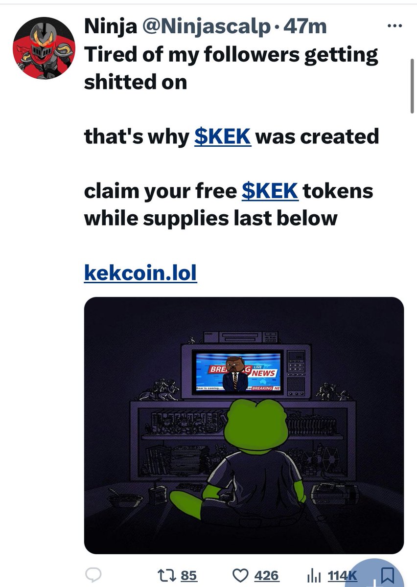 THIS IS NEW WAY TO SCAM YOUR FOLLOWERS: - MAKE A FAKE COIN - MAKE A FAKE AIRDROP - LET PEOPLE SEND YOU MONEY - CLAIM YOU BEEN HACKED IN FACT NO ONE IS GETTING HACKED, ITS JUST NEW WAY TO STEAL YOUR MONEY WELL DONE!