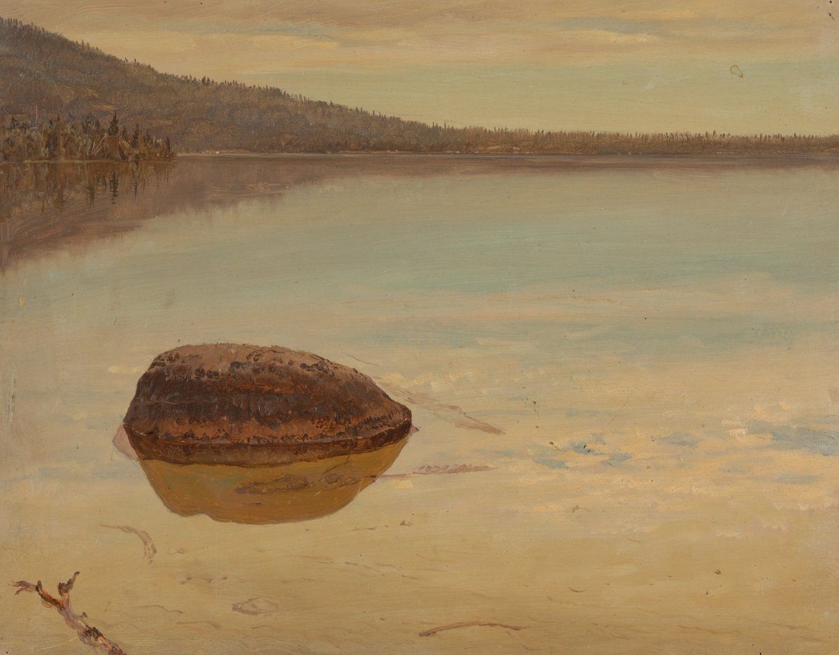 Lake Katahdin by Frederic Edwin Church, 1870-1880.
#fredericedwinchurch #hudsonriverschool