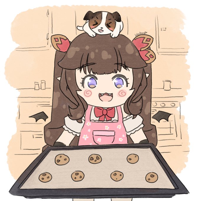 「brown hair oven mitts」 illustration images(Latest)
