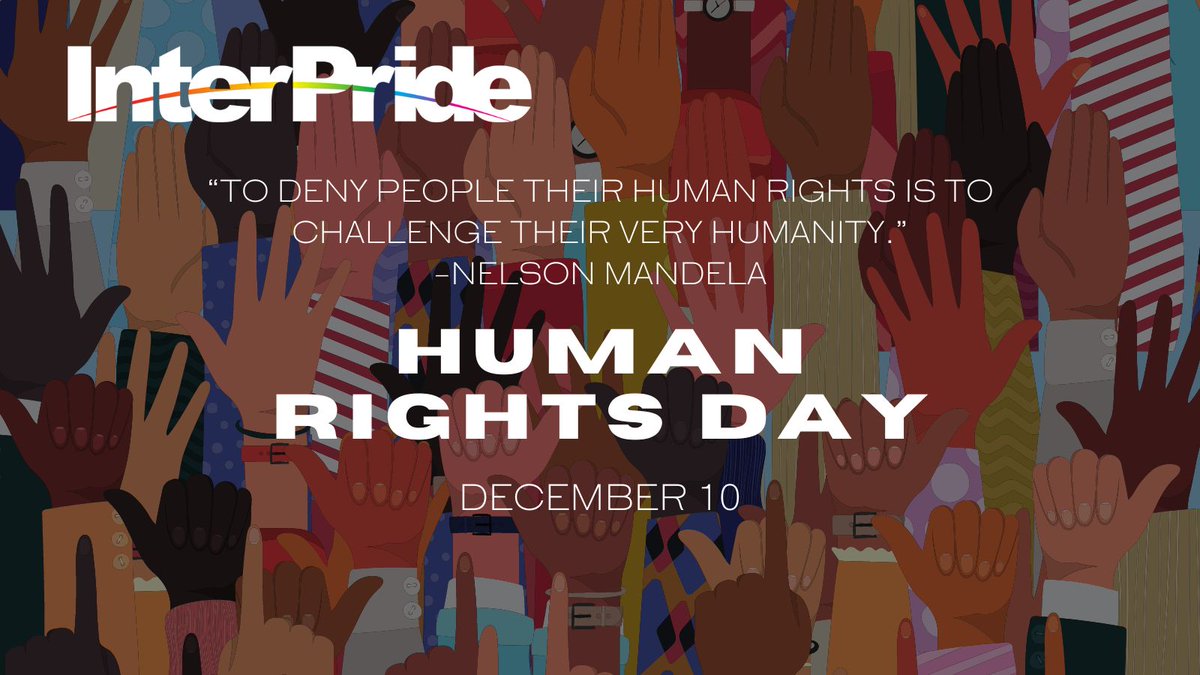Happy Human Rights Day! 

Equality and justice are at the core of human rights. Let us work together to create a society where everyone is treated fairly and equitably.

#interpride #pride #lgbt #lgbtq #lgbtqia #lgbtqiaplus #queer #humanrightsday #ChosenFamily