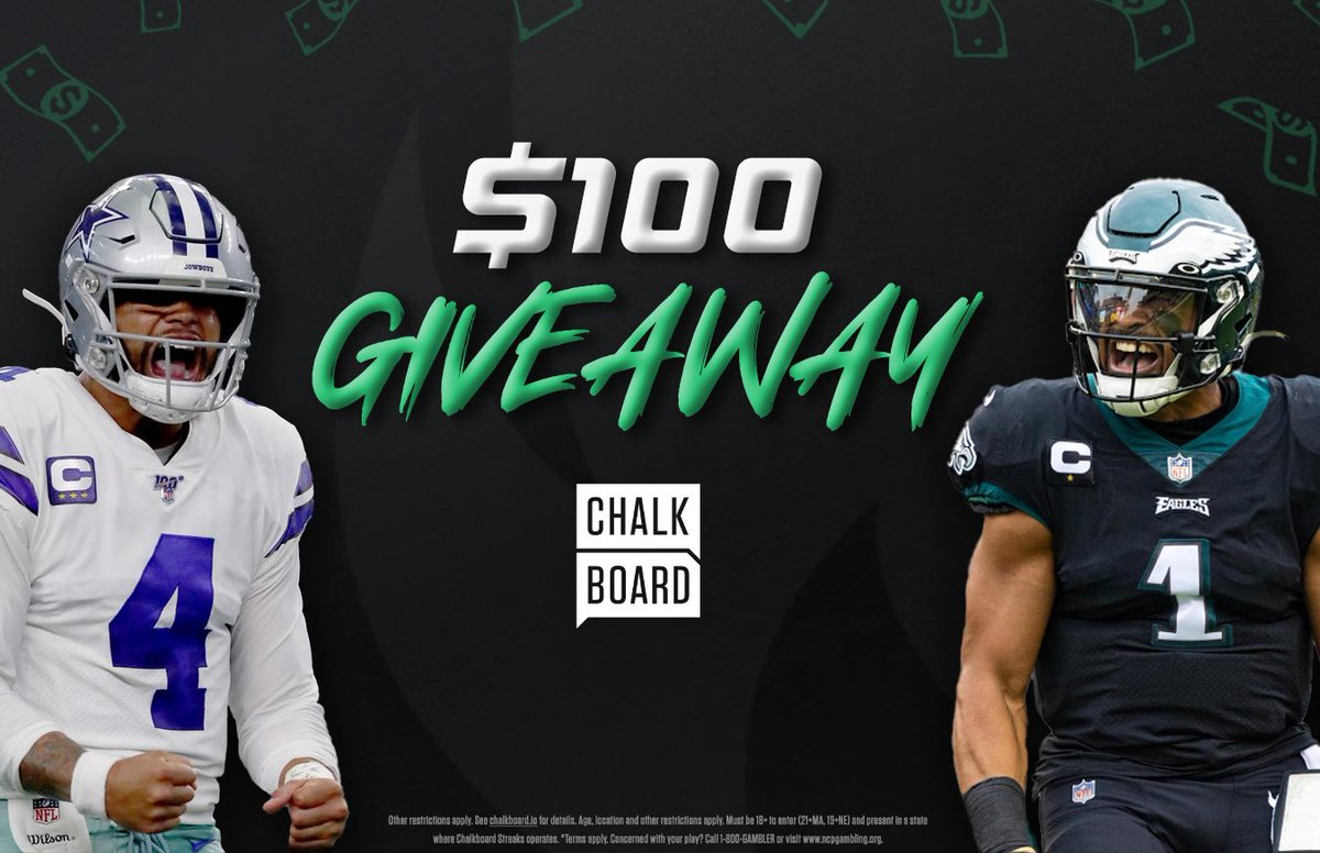 🤑 SNF GIVEAWAY 🤑

For every Dak or Hurts pass TD, we’ll give away $100 of play-through to someone who:

- Likes / RTs
- Replies with username &amp; their SNF entry