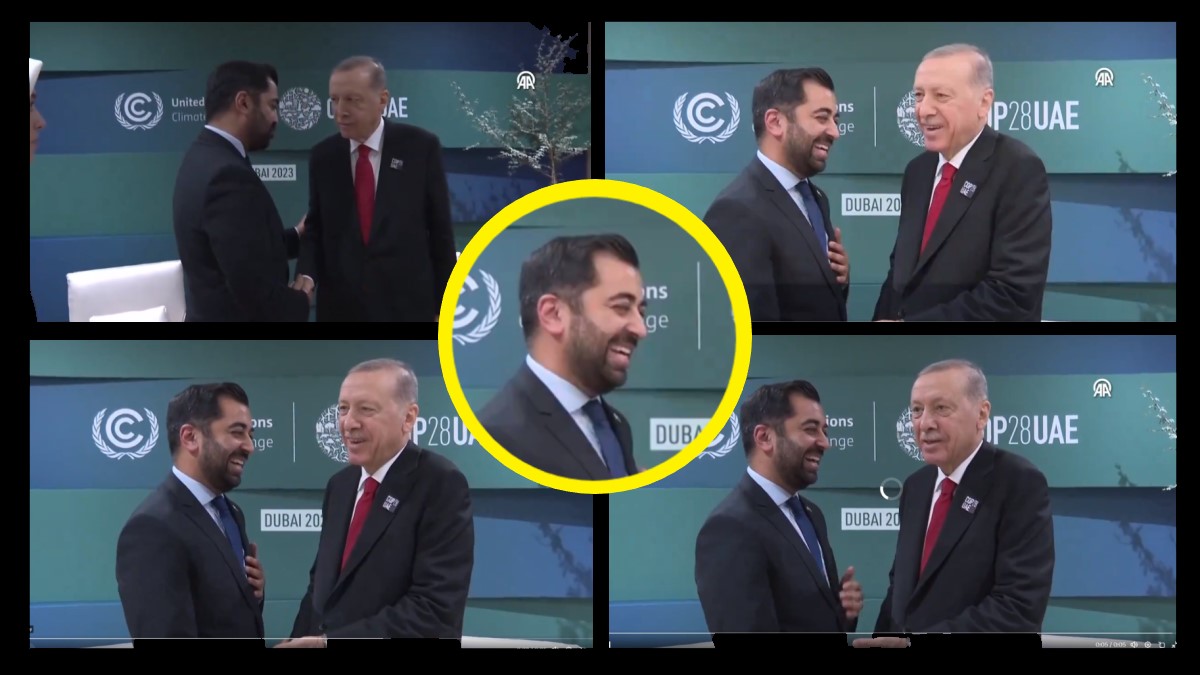 🤡Not only did 🟡Humza Yousaf meet with 🇹🇷Turkish President Recipp Tayyip Erdogan #COP28 ▶️A breach of 🇬🇧FC&DO protocol 🃏The 'First Minister' appeared to thoroughly enjoy meeting the 'controversial' president...