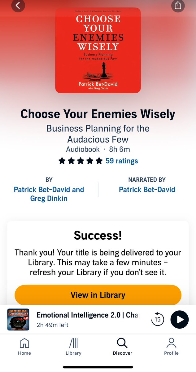 My newest book!  Can’t wait!! PBD, one of the best business minds of all time! Choose your enemies wisely. 
@PBDsPodcast  @patrickbetdavid  
#pbdpodcast #chooseyourenemieswisely #youaintready