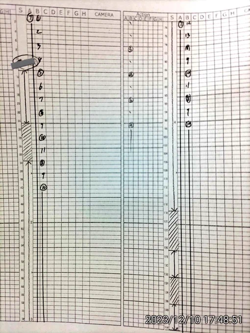 シートのセリフの書き方だけでも、ぱっと見ただけでこんだけ有る。 セリフ書くタイプ セリフ書かないタイプ セリフ書いてそのままのタイプ セリフ書いて縦線引くタイプ ブレスを斜線等で埋めるタイプ ブレスを空白にするタイプ 細かい事入れたら他にもイッパイ 撮影さんはどれが判り易いんだろ?