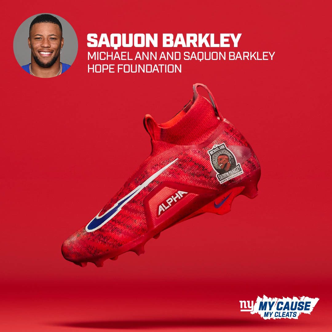 Our Man of the Year nominee will be supporting his Michael Ann and Saquon Barkley Hope Foundation on his cleats

Details: giants.com/mycausemycleats

1 REPOST = 1 VOTE

#WPMOYChallenge + Barkley