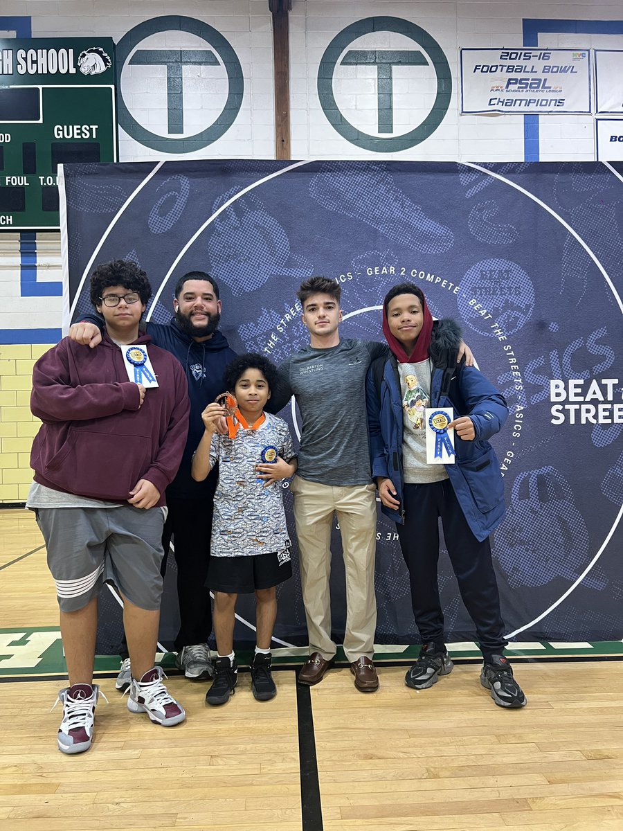 What an amazing day for our wrestling team!!! Today we worked hard, gave it our all and went out there to have fun…Our amazing scholar athletes brought home 3 individual city champions and a 1st place team award! 
@BeattheStreets
@MS_582  
@District14Supt  
@aparache14