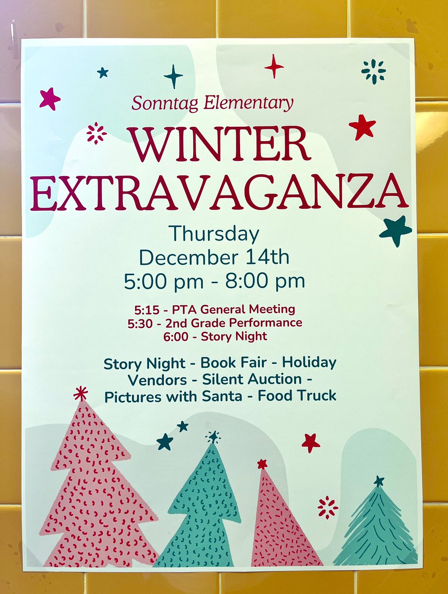 Ramona Browne (@ramonalibrarian) on Twitter photo The Big Red Truck came last week & our book fair <a href="/SonntagElem/">Sonntag Elementary</a> is all set up to welcome our little coyotes this week, Dec. 11 -15! 📚❤️
For more info, please see your weekly parent newsletter. See you at the fair! 🎉🥰 <a href="/FISD_Libraries/">Frisco ISD Libraries</a>
#FISDElevate The Big Red Truck came last week & our book fair <a href="/SonntagElem/">Sonntag Elementary</a> is all set up to welcome our little coyotes this week, Dec. 11 -15! 📚❤️
For more info, please see your weekly parent newsletter. See you at the fair! 🎉🥰 <a href="/FISD_Libraries/">Frisco ISD Libraries</a>
#FISDElevate