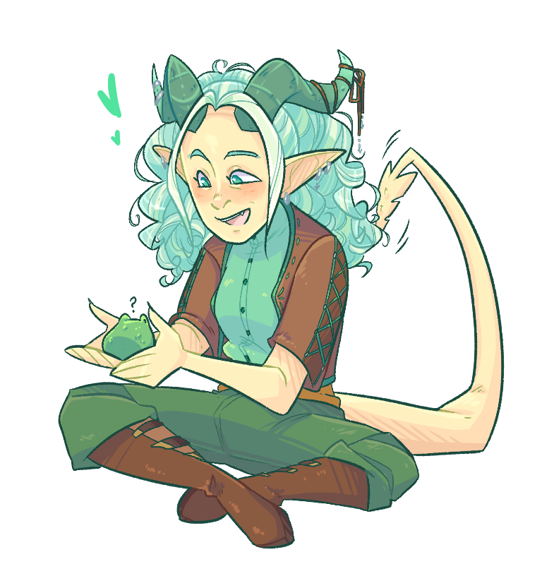 cutestpigeon's tweet image. new tav!! this is Rue, she's a ranger and she loves gross things :3c