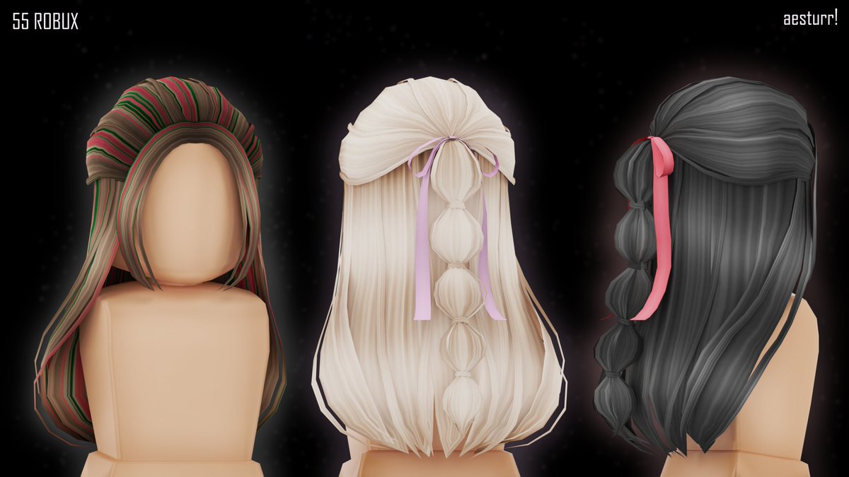 Blonde Tied Braids Long Hair - Roblox