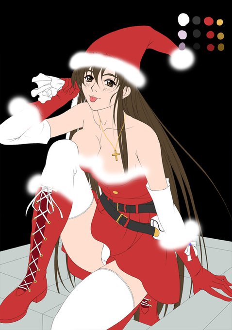 も～少し寝ると～クリスマス～。🎄
歌が違う?😟それはさておき今日の一枚。
昔描いたクリスマスCGですが、この絵完成品は髪は紫になってますけど最初は焦げ茶色で途中では金髪に変わってたりしますね。
案外作業中に髪の毛の色はコロコロ変わります。😗 