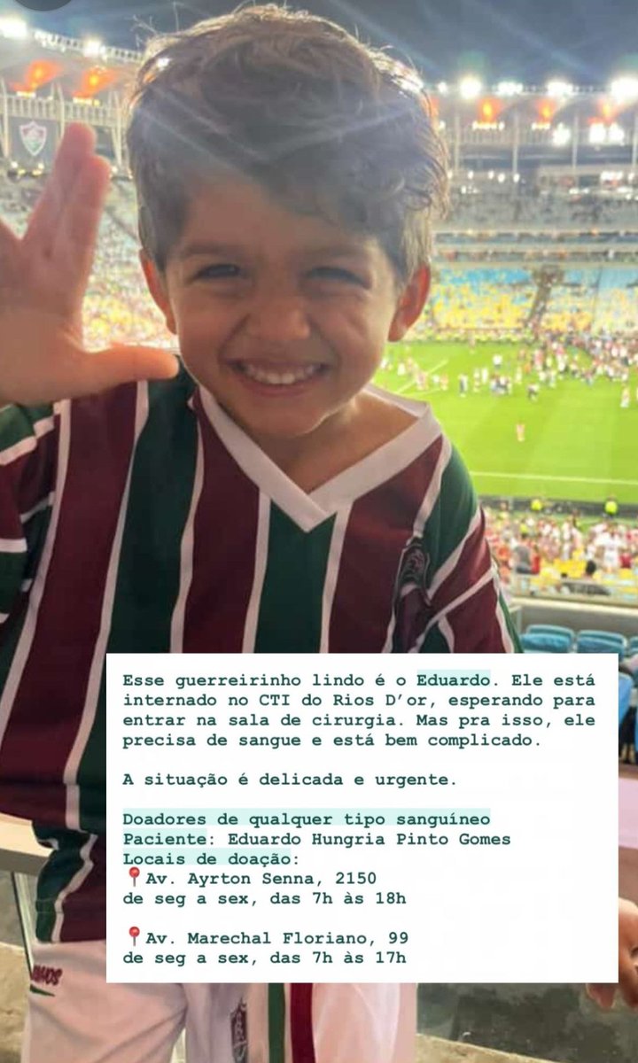 Pra quem puder ajudar esse guerreirinho! 🇭🇺 @fluporelas @FluminenseFC @larisouzamota @alejandroti @Victorg_Lessa @mneves_ @vitlimad