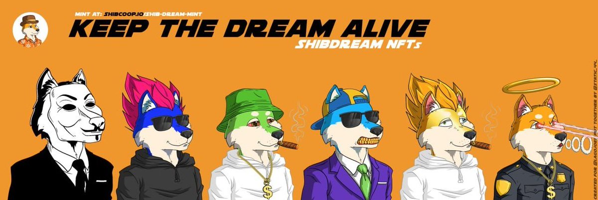 Thanks for the banner @Static_44_ 

#ShibDreamNFTs 🧡
#Shibarmy 💪
#NFT 🔥