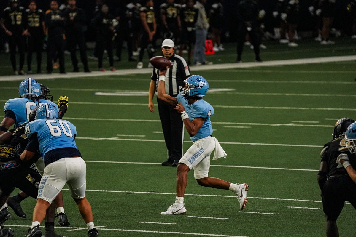 Got to watch Michael Hawkins wrap up an outstanding high school career on Friday night. He certainly left his mark on the way out, leading an upstart Frisco Emerson squad to the doorstep of a berth in the 5A state title game. He'll be on campus with the #Sooners next month.