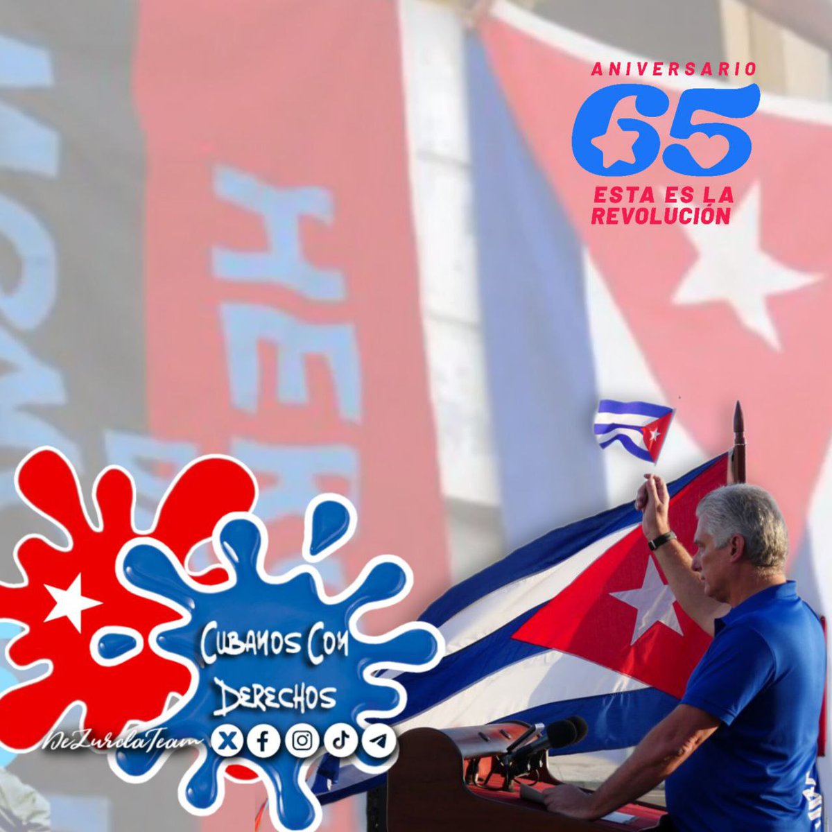 DeZurdaTeam_'s tweet photo. "Siempre será un honor pelear por la justicia, compartiendo las dificultades y los desafíos con los pueblos del Sur, dispuestos a cambiar la historia". @DiazCanelB

#CubanosConDerechos
#DDHH

#DeZurdaTeam https://t.co/POTNWQ3zlV