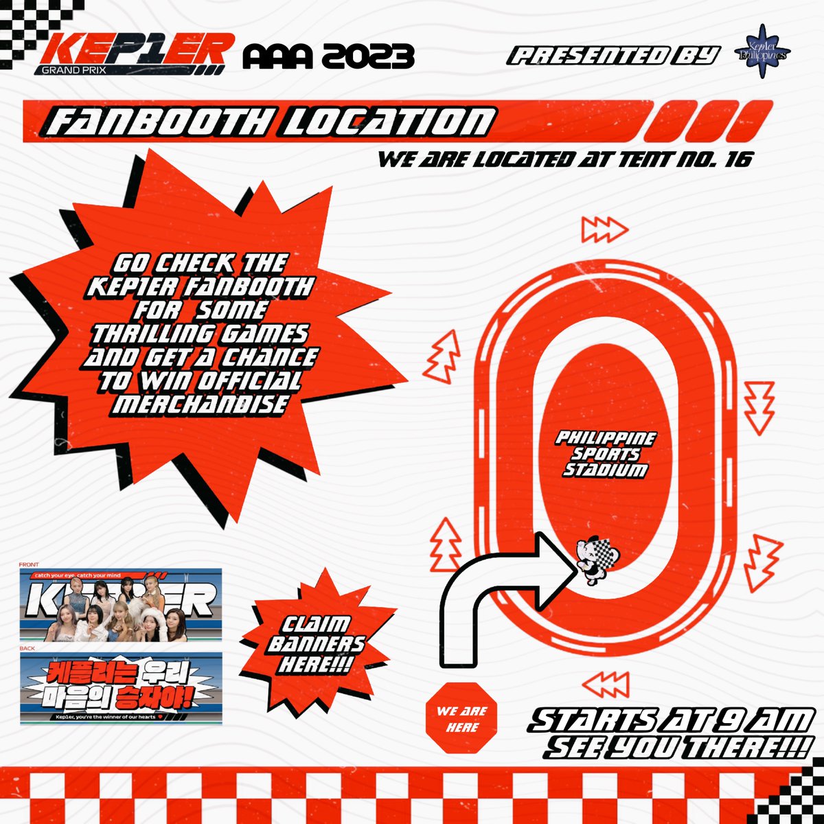 3, 2, 1 – Race towards excitement! 🏁 Just 3 days remaining until the grand race! Swing by Kep1er Philippines' booth at the fan zone to grab your banners, partake in thrilling games, and seize the chance to win fabulous prizes.  See you there! 🏎️

#AAA2023inPH #Kep1er #케플러