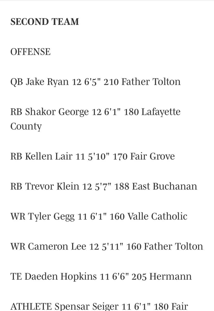 Blessed to be named a 2nd Team All State WR🙏🏾 along with <a href="/Jake6Ryan/">Jake Ryan</a> at QB