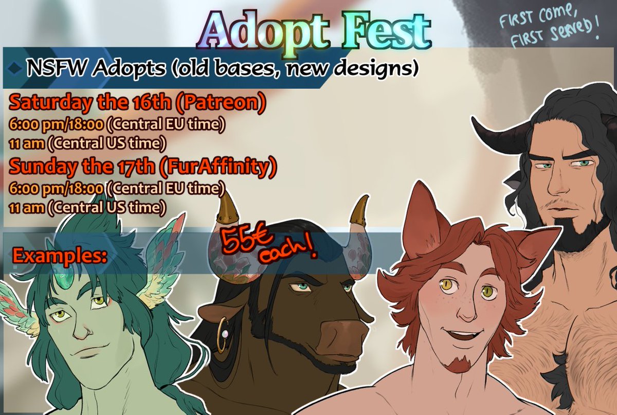 Adoptables heads up! :D