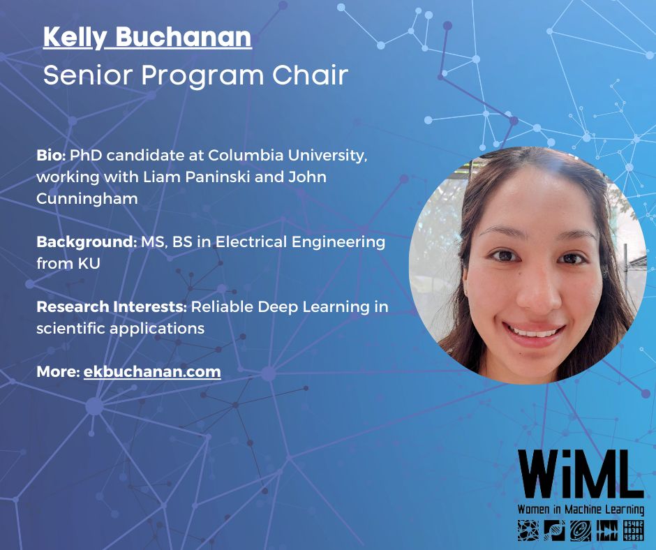 Huge thanks to Kelly Buchanan, our Senior Program Chair who put together the exciting program that awaits us at WiML tomorrow! #NeurIPS2023 Register here: buff.ly/46TTUXr