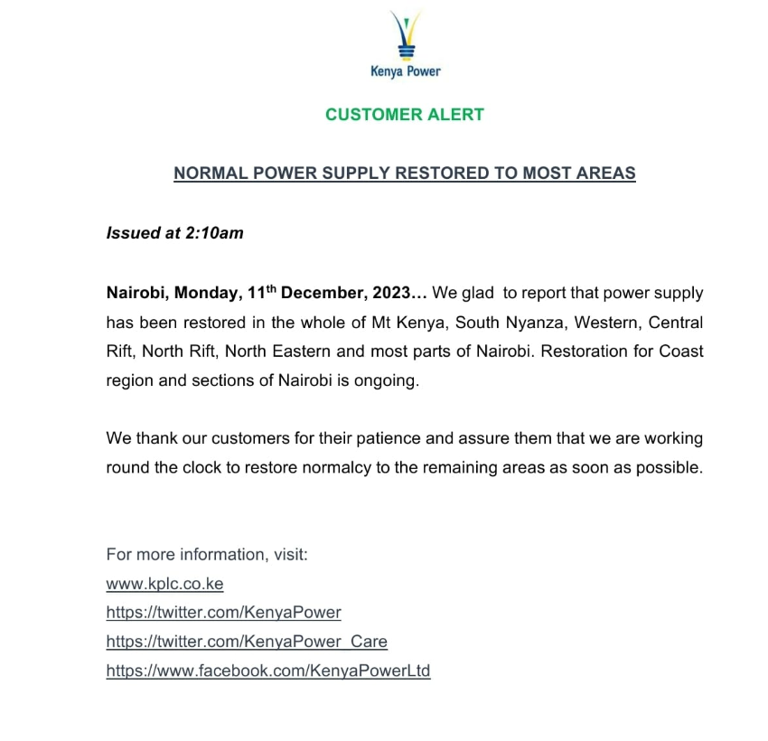 Kenya Power (@kenyapower_care) on Twitter photo 