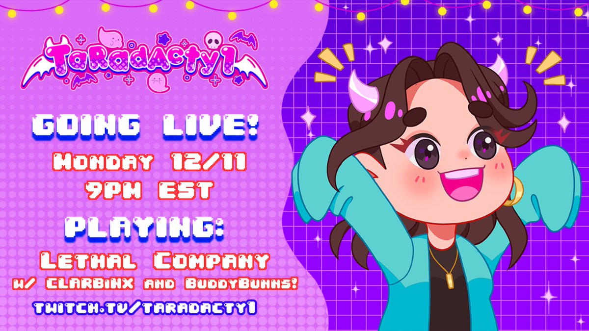 taradacty1_ttv's tweet image. THE MOMENT WE'VE BEEN WAITIN FOR... Lethal Company :3 
Tara being on break means i can stream on WEEKDAYS so we'll see you tomorrow night @ 9PM EST for some chaos with my favorite goons @CLARBINX  and @Buddy_Bunns 💜🤍💚