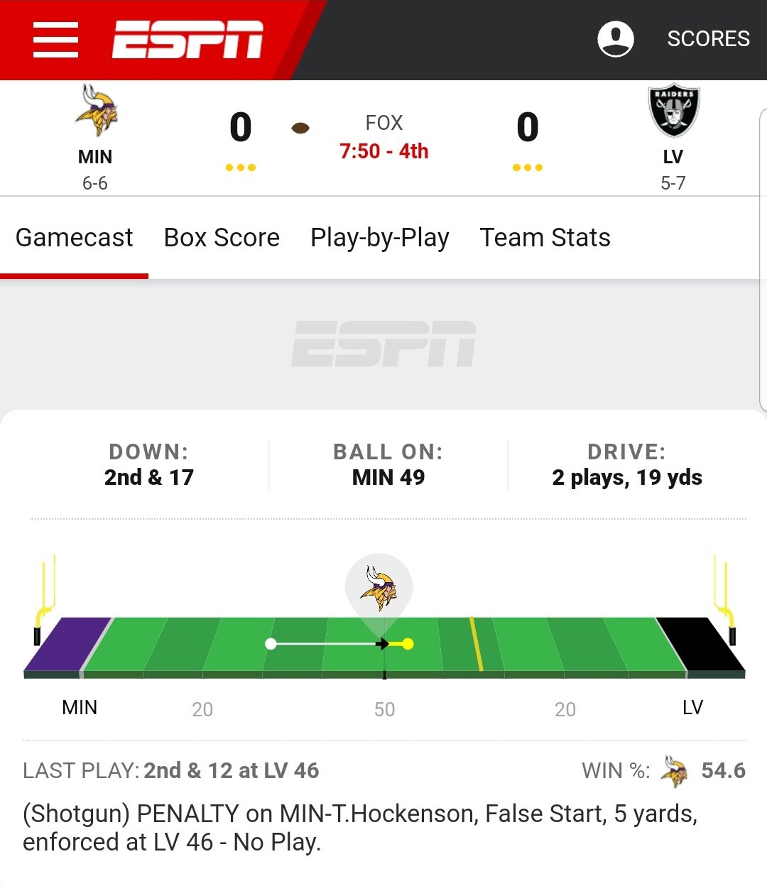 Espn nfl gamecast discount