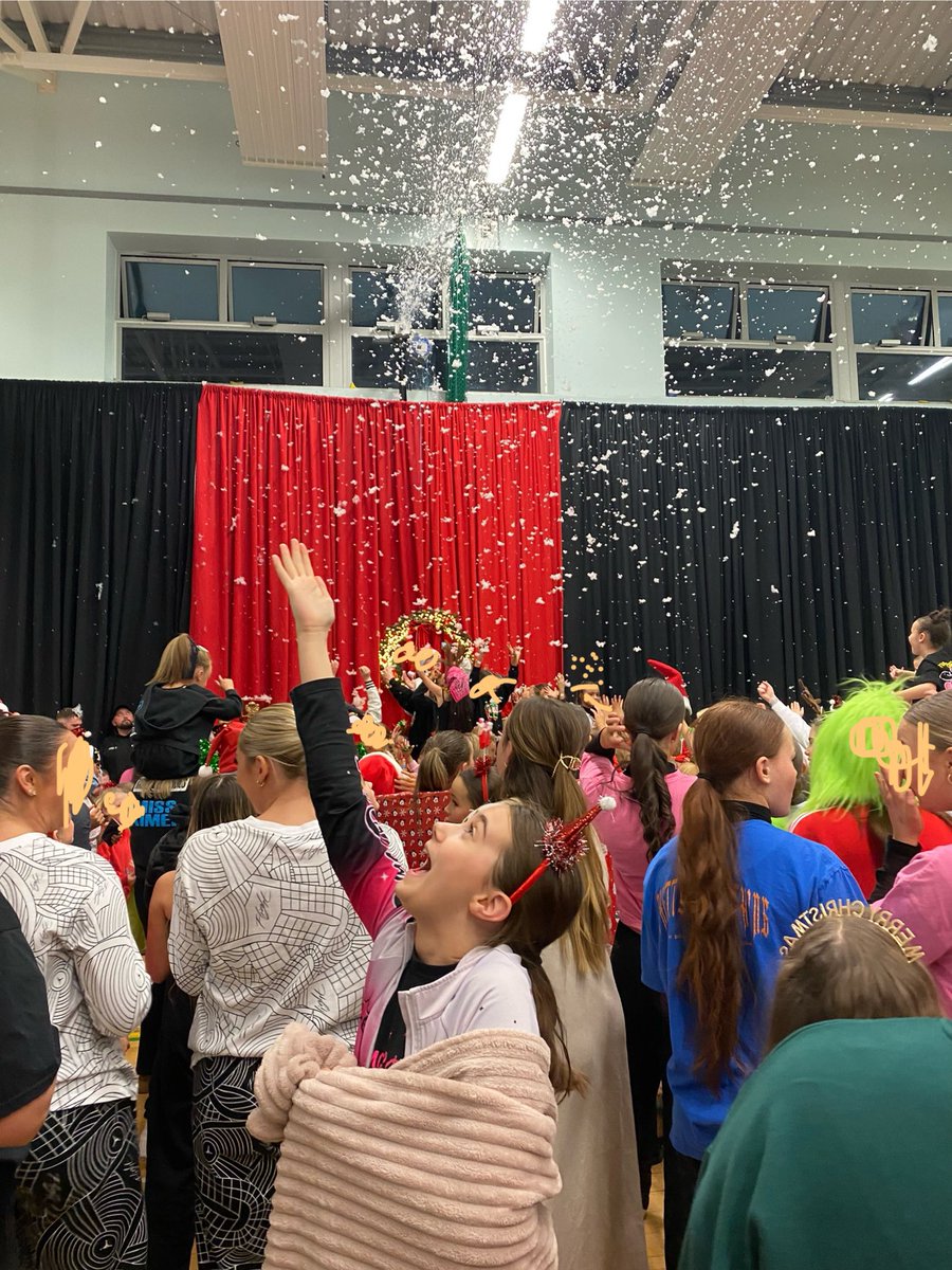 When you spend 10 hours in a busy hall, just to support your sister & her team! It was all worthwhile when your sister smashed it & the comp leaders made it snow!!! #magical #bestsister #bestsupporter #funinthesnow @BridgetPrimary