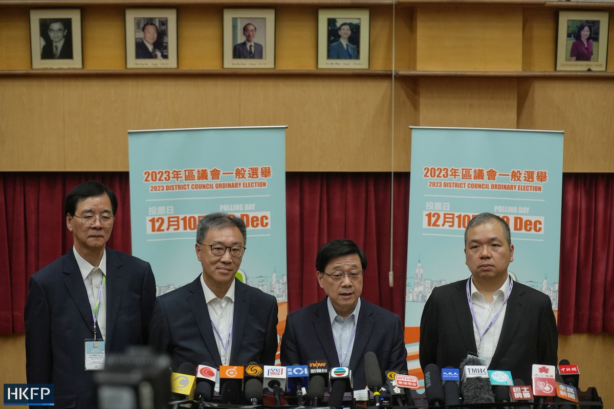BREAKING: #HongKong's "patriots-only" District Council election - the first held under an overhauled system that slashed democratic representation - has seen the lowest-ever turnout for the local polls, despite voting hours being extended over a glitch. buff.ly/47QdbdH