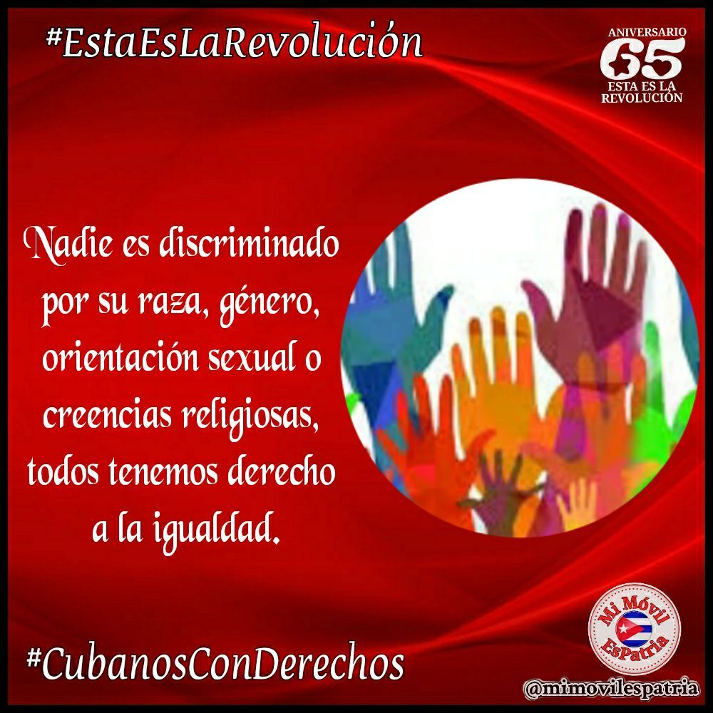 'Pues no hay país en este momento más libre en el mundo que Cuba; no hay país donde haya más paz, más seguridad en sus derechos, más confianza, derecho de reunirse, de hablar, de escribir, de salir'. #FidelPorSiempre 
#CubanosSinDerechos  #LatirXUnEneroDeVictorias