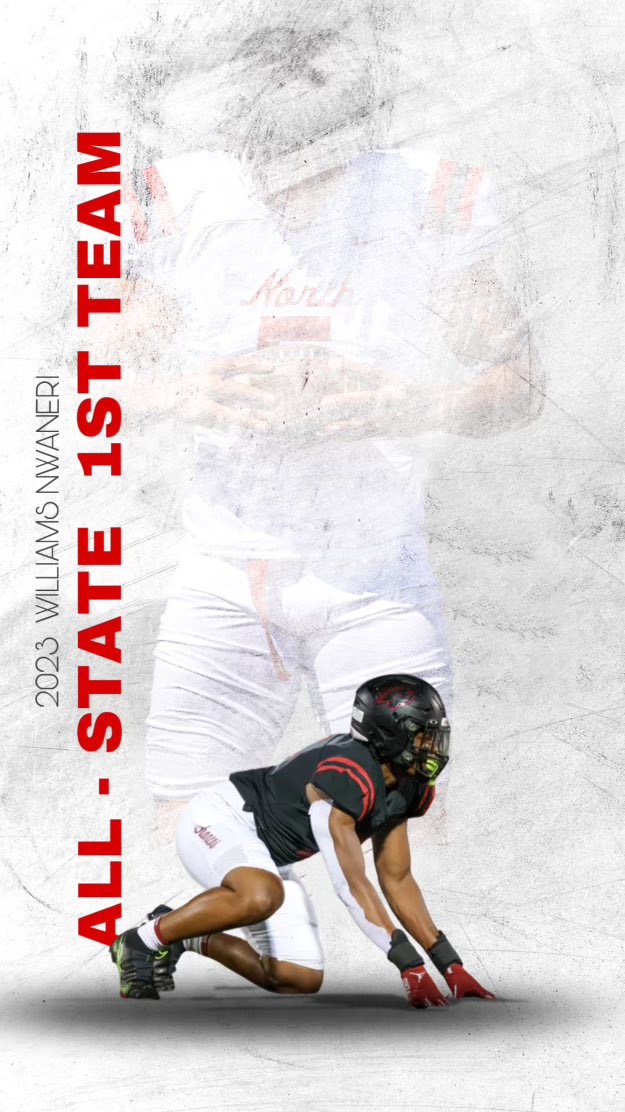 Congrats to Williams Nwaneri for making 1st Team All-State. #allgas