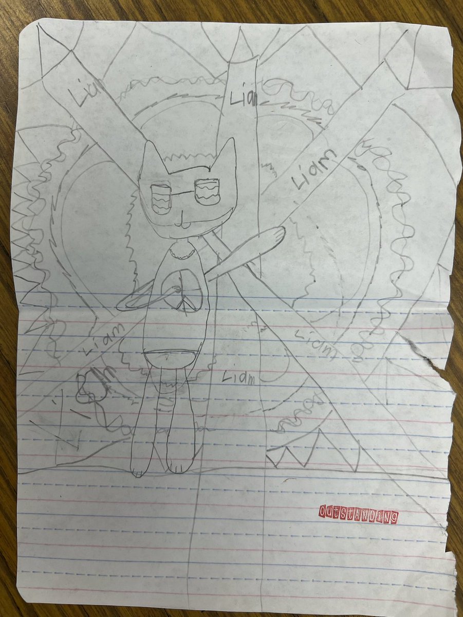 Celyendo's tweet image. Q2: Kids know I value them, so they love sharing really cool ideas! This week we celebrated #Hourofcode w/ dance parties. One little 1st grader ran to me as I was leaving, gave me a folded paper, &amp;amp; hollered “Look inside!” He drew a scene that an older child coded! #CSceleste