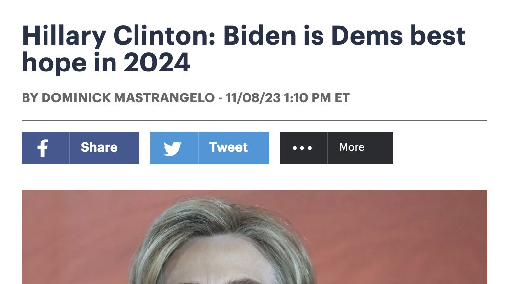 So far the Biden campaign strategy seems to consist of 1) ignoring everything that voters want and 2) trotting out Hillary Clinton once a month.

What could go wrong?