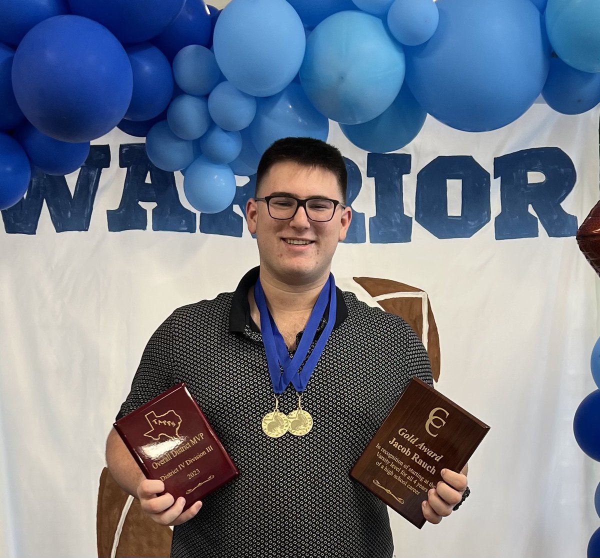 I am truly blessed to have been awarded the TAPPS Overall District MVP of 2023!! Super grateful to receive the gold award for starting as a varsity athlete all 4 years. <a href="/FondawRoy/">Roy Fondaw - NSR</a> <a href="/CyChristian_Ath/">Cypress Christian Athletics</a> <a href="/CoachKrisHogan/">Coach Kris Hogan</a>