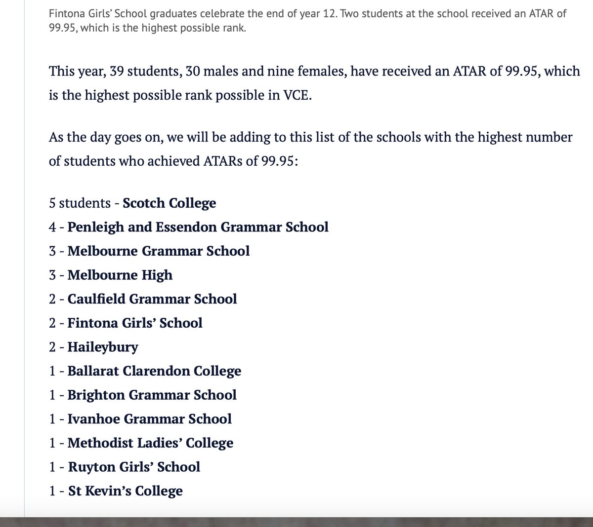 DrMurgy's tweet image. This is nauseating reporting from @theage on #ATAR #VCE results. It's all about very expensive private schools. Yet studies over many years show that some of these students won't be able to cope at uni because they won't be spoon-fed. Marketing people at these schools must 😆
