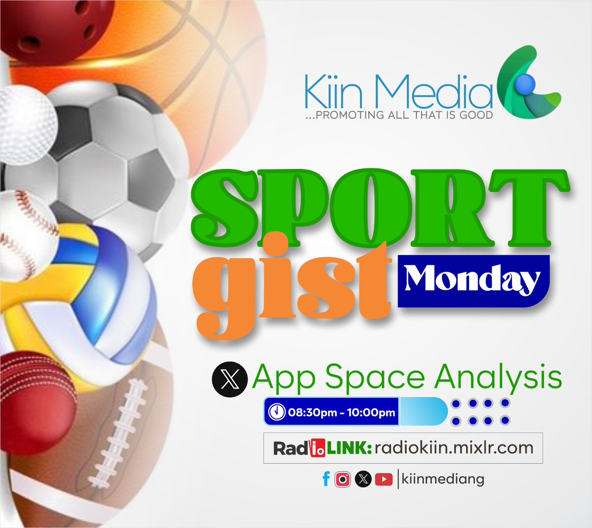 Don't missed today's Sports gist on our Twitter Space.

x.com/kiinmediang/st…
