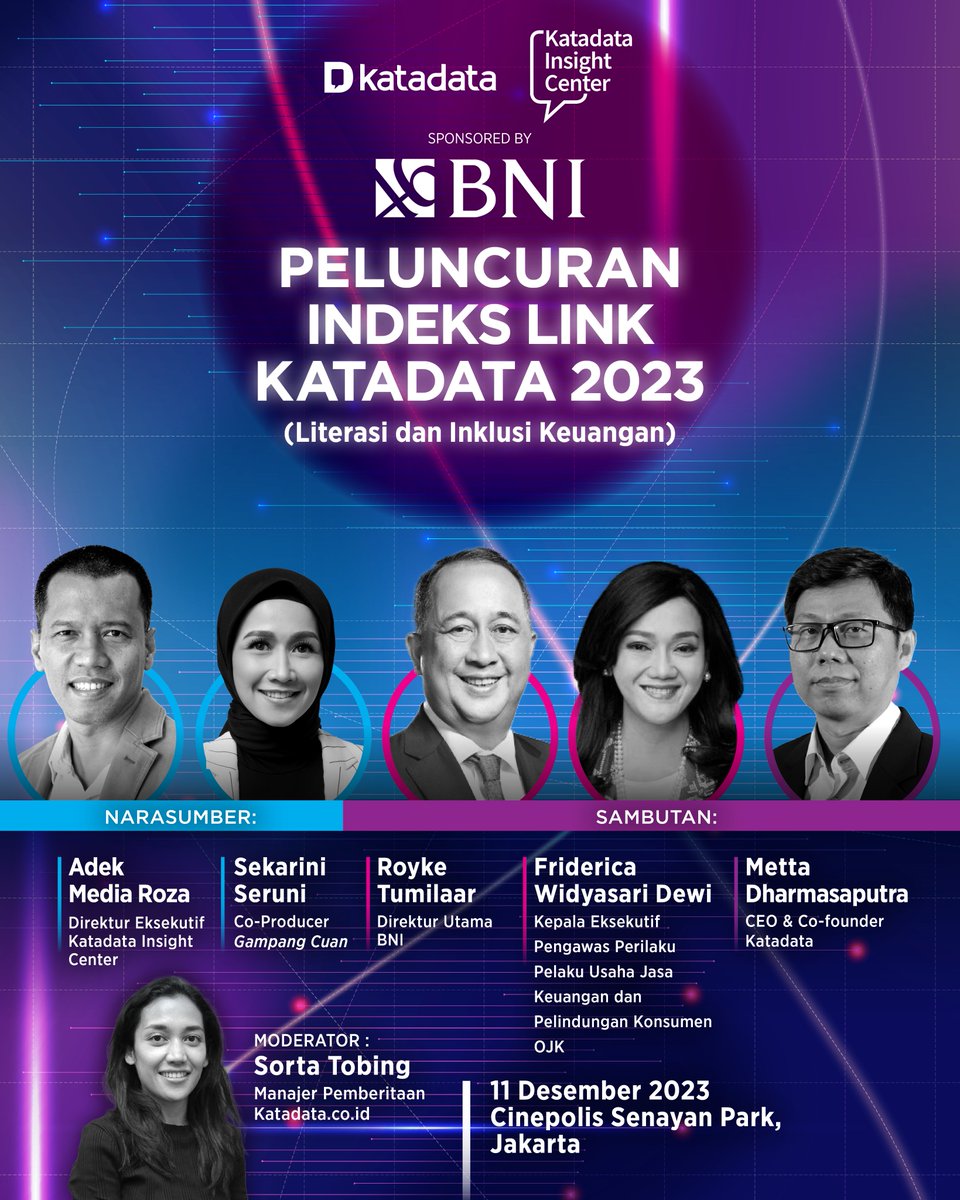 KICcoid's tweet photo. Indeks Literasi dan Inklusi Keuangan (LINK) Katadata merupakan riset yang mengukur tingkat literasi dan inklusi keuangan di Indonesia, termasuk di dalamnya mengukur literasi keuangan digital.
 
#LinkKatadata #KalauBicaraPakaiData https://t.co/xtwGieUsN1