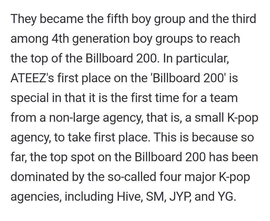 эйтиз первая кпоп группа не из большой 4, которая возглавила билборд 200 🥹🥹🥹