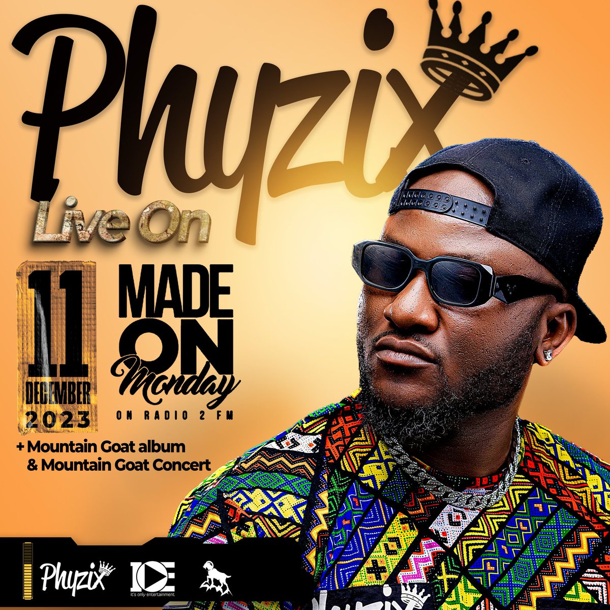 Untouched260's tweet image. Gamba wa Suit live on Made on Monday 🔥 🔥 with Man Joy

Let's tune in, timve kut what's happening about the show, where and how to buy tickets, and other important info about the MOUNTAIN GOAT 🐐 CONCERT

#Phyzix
#MountainGoat