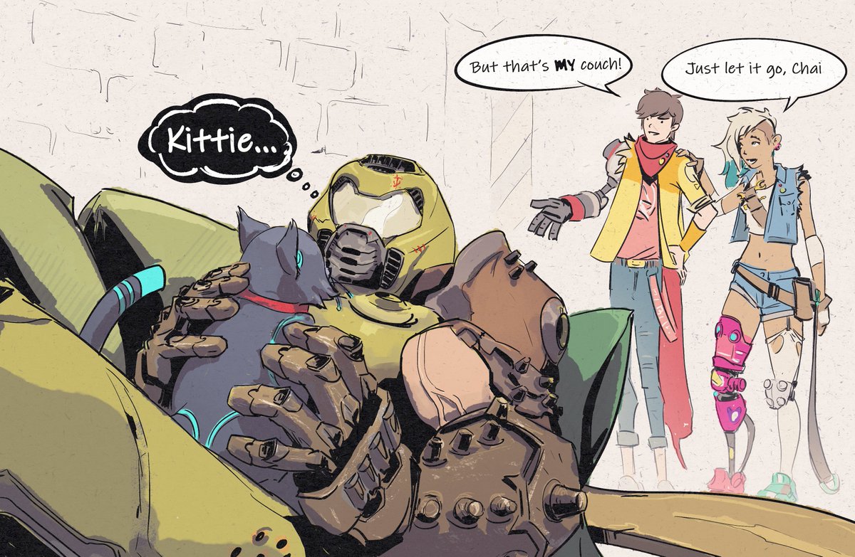 hifiRush's tweet image. 30 years later, the Slayer still has a soft spot for little critters. Happy #DOOM30!

Art by Tango Concept Artist Mikhail Ignatov.